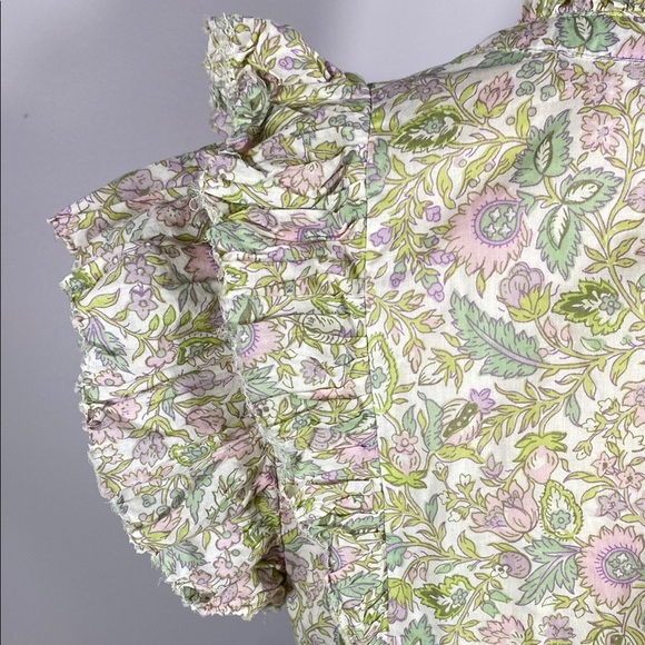 House of Harlow Floral Josepha Pastel Ruffle Blouse size medium - Picture 7 of 11